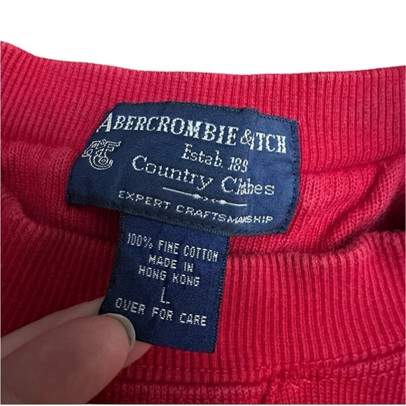 Vintage ABERCROMBIE & FITCH Red Crewneck Sweater - Picture 2 of 5